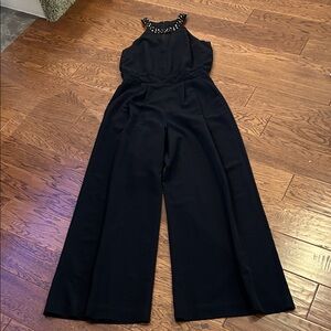 Vince Camuto Black Jumpsuit with Studded Neckline